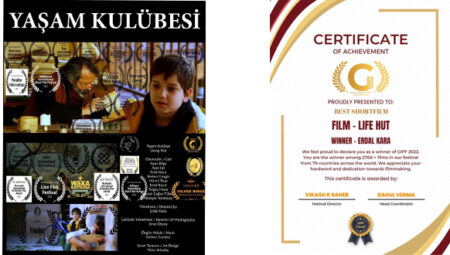 Türkçe öğretmenin kısa filmi 15’inci ödülünü kazandı