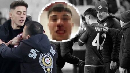 UEFA’da Türkiye’yi rezil etti… Sahaya girip rakibe saldırdı